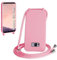 WenBaby Handykette für Samsung Galaxy S8 Plus Hülle mit Band,Handyhülle mit Schnur zum Umhängen Silikon Seil Necklace Schutzhülle mit Kordel Tasche Case TPU Bumper für Galaxy S8 Plus- Rosa