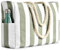 Becokan Sac de plage pour femme, sac de piscine imperméable et résistant au sable, grand sac de plage avec fermeture éclair à rayures, vert clair, Large