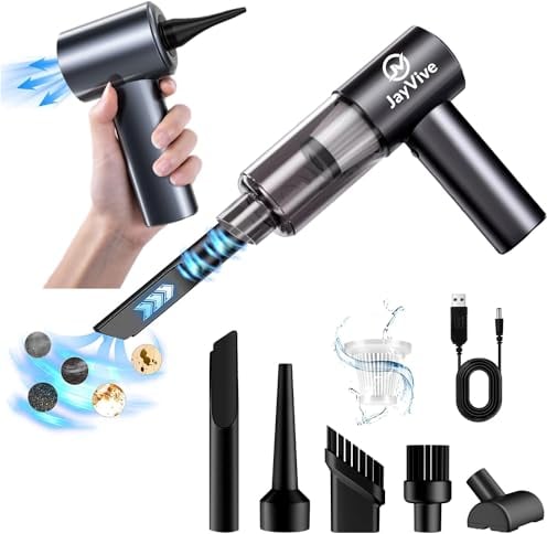 JayVive Handheld Vacuum Cleaner- Upgraded 10000pa Powerful Suction Car Hoover, Portable Lightweight Small Hoovers, Cordless Vacuums Mini Rechargeable Cleaners for Car, Home, & Office