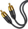 Yeung Qee RCA Digital Audio Coaxial Cable - 3m, Braided Male to Male 5.1 SPDIF Digital Stereo Audio Cable for Home Theater, HDTV, Subwoofer, Hi-Fi Systems
