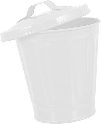 STOBAZA 2stücke Kreativer Tischabfalleimer Mit Deckel Kleiner Süßer Mülleimer Für Schlafzimmer Und Büro Blumentopf Nutzbar Robustem Platzsparend Und Praktisch