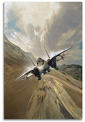 ALTUY Jagdflugzeug-Poster F-14 Tomcat Jet Flugzeug, dekoratives Gemälde, Leinwand, Poster, 30 x 45 cm