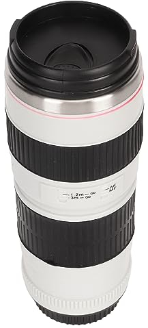 Kamera-Objektiv-Kaffeebecher, Edelstahl-Objektivbecher mit Deckel, isolierter auslaufsicherer Reisebecher Tee-Wasserflasche, tolle Geschenke für Fotografen, Heimbedarf, Freunde