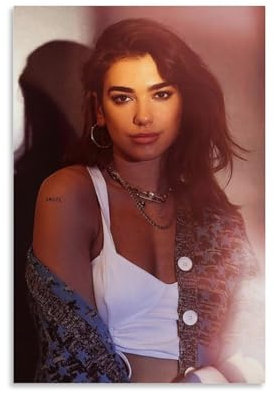 EKoKim Vintage Musikposter DUA LIPA Poster H Poster Dekorative Malerei Leinwand Wandposter und Kunstdruck Modern Familie Schlafzimmer Dekor Poster 20 x 30 cm