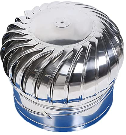 Turbina eólica Industrial científica giratoria para techos, Tapa de ventilación de turbina de Acero Inoxidable de 12 Pulgadas para secador de Ahorro de energía, Campana extractora