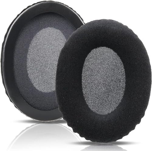 Premium Replacement Ear Pads Cushion for HyperX Cloud II Wireless/Cloud Alpha,Premium Protein Leather/Comfortable Velour and High-Density Foam-(Black) (Velour)
