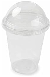 Vasos para batidos con tapas de cúpula sin agujero de 500 ml (paquete de 50) transparentes, perfectos para batidos, jugos, batidos, bebidas frías y gruesas (500ML Tapa sin Agujero)