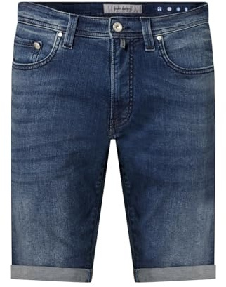 Pierre Cardin Herren Kurze Hose Lyon Bermuda | Männer Freizeit-Shorts | Tapered Fit | Dark Blue Used Buffies Washed | Dark Blue Used Buffies 8128 6814 | 33