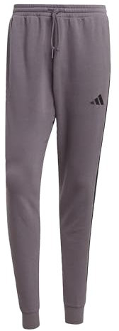 adidas Herren Essential Three Stripes French Terry Pant, Grey Strata/Black, XL