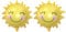 ALEGRE® Sonne Folienballon Geburtstag, 2 Stück XXL Luftballons Deko, Kindergeburtstag Folienballons, Helium Ballons für Sonne Thema Party Baby Shower, Sommerparty