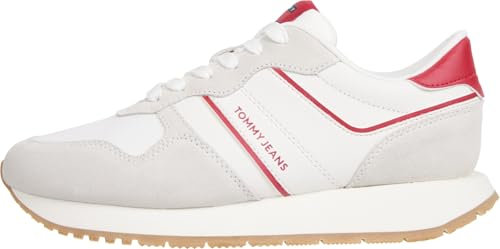 Tommy Jeans Damen Tjw Eva Runner Light En0En02741 Low Top, RED (Red Hot), 42 EU