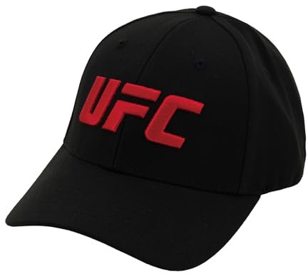 Concept One Unisex-Erwachsene UFC Baseball Hat, 6 Panel Adult Flex Fit Active Sport Cap with Curved Brim Baseballkappe, Schwarz, Einheitsgre