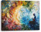 Piy Painting Tableau sur Toile abstraite, Impression sur Toile Florale, Tableau Decoration Murale, Peinture à l’huile pour Salon Chambre Salle de yoga 40x30cm, Cadre Intégré