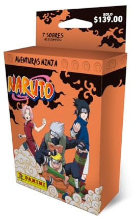 Panini Naruto Las aventuras de un Ninja Blister 7 fundas + 1 tarjeta edición limitada, 005103KBF7