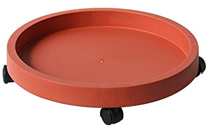 KXAOXGRC Bewegliche Blumentopf-Palette, mit Rad, Pflanzwagen for drinnen und draußen, mit 4 Rollen, Pflanzschale, Palette, einfach und geräuschlos, um robuste Blumentöpfe zu bewegen(35cm/13.7)