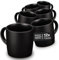 Moritz & Moritz NORDIC Kaffeetassen Set 12-teilig Schwarz - ca. 300ml aus hochwertigem Steinzeug - Stilvolles Design mit Henkel - Tassen mit Henkel für Kaffee, Tee, heiße Schokolade, Cappuccino