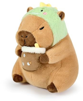 shownicer Plüschtier Capybara Kuscheltier Stofftier Kawaii Capybara Plüsch Kissen Spielzeug Plüsch Capybara Wurfkissen Geschenk für Kinder Mädchen 3+ Jahre (Dinosaurier, 30cm)