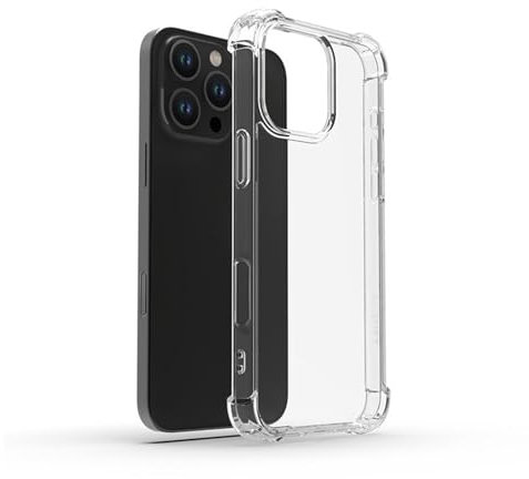 FANNTAKO Compatible with iPhone 16 Pro Max Case, Clear Phone Case for iPhone 16 Pro Max, Shockproof Protective Bumper, Thin Slim Fit Cover
