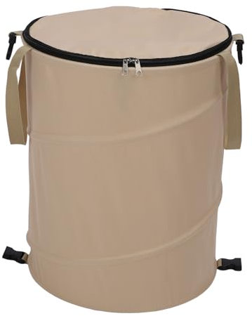 Poubelle de Camping de 24 Gallons, avec Couvercle à Fermeture éclair, Grande capacité, Fabriquée à Partir de Tissu Oxford, Poubelle Portable Pliable pour Poubelle de Jardin,