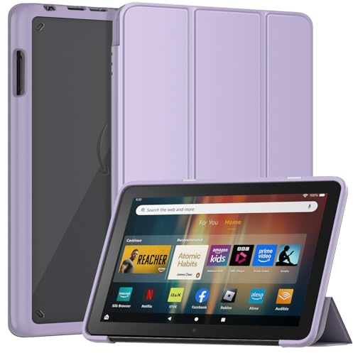 Mansiruyi Tablet Case for 8inch Tablets(Only 2024/2022/2020, 12/10th Gen), Not Fits iPad TCL 8 inch Tablets, Slim Lightweight Smart Stand Case with Auto Sleep/Wake -Purple