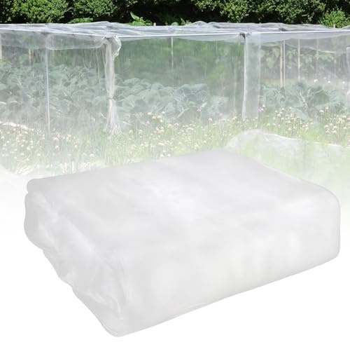 Shwdsy Kulturschutznetz, 3 × 6 m Feinmaschiges Gemüsenetz Weiß 60 Mesh | Weißes Insektenschutznetz für Gemüse, Pflanzen und Blumen, Geeignet für Hochbeete, Obst und Gartenbeete