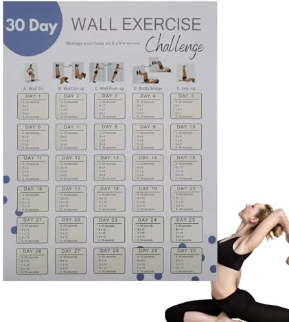 Workout-Planer-Poster – 30- -Übungstabelle, schnelles Fitness