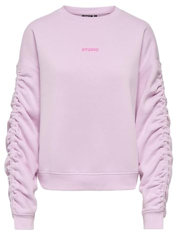ONLY Damen Sweatshirt | Locker geschnitten fit, Langarm, Casual, Bei max. 30 grad im schongang waschen