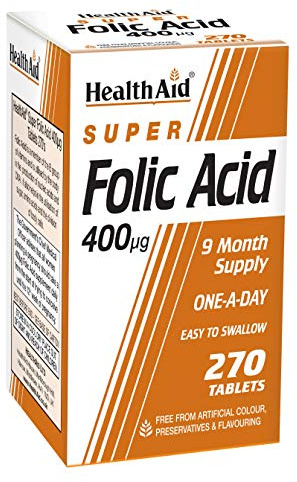 HealthAid Folic Acid 400ug (9 Month Supply) Tablets 270's