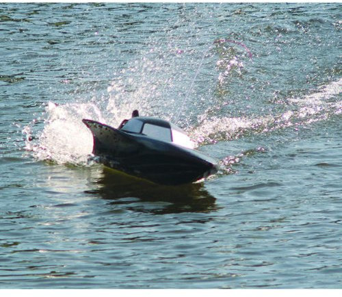 Radio Controlled Black Stealth Speed Boat