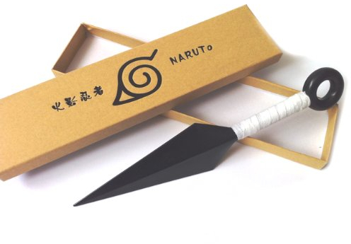 Naruto Shinobi Ninja Kunai Kostüm, 28 cm (blau) PVC Kunststoff Cosplay Replika