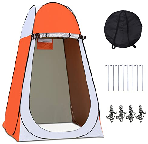 Qdreclod Portable Tente de Douche, Cabine de Douche Camping, Tente Douche 120 * 120 * 180CM, Tente de Douche Camping Comprend Piquet de Tente, Poteau, Corde, Sac de Rangement