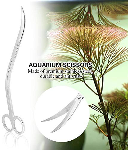 Shanrya Taidda- Trim Tool Good Flexibility Plant Scissors Aquarium Plant Tools, Easy To Operate Aquarium Scissors, for Fish Tank Aquarium Wave shear