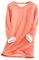 Yming Damen Langarm Pullover Teddy Fleece Sweatshirts Lamm Kaschmir Pulli Wassermelonenrot XL