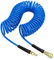 YOTOO Tuyau d'air en polyuréthane 10 m de long, 6 mm de diamètre intérieur x 11 mm de diamètre extérieur avec limiteur de courbure, raccord rapide et prise 1/4 Allemagne, bleu