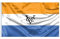 East India Trading Company Flagge, UV-beständig, doppelseitig, bedruckt und doppelt genäht, 150D Polyester, 90 x 150 cm, Banner (blau/weiß/gelb)