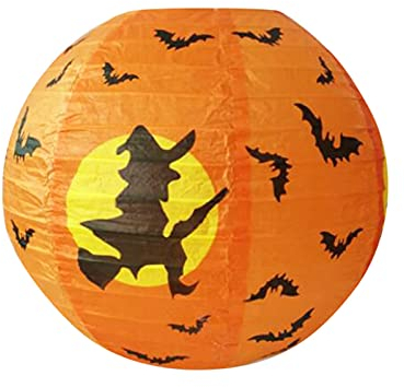 Windspiel Bambus Laterne Anhänger Requisiten Falten Papier Karneval-Dekoration Festival Home Dekor Bandschlinge Hängematte (Orange, 8寸(20cm))