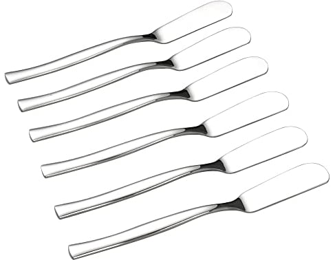 Qskely 8-Pack Stainless Steel Butter Spreader, Butter Knives
