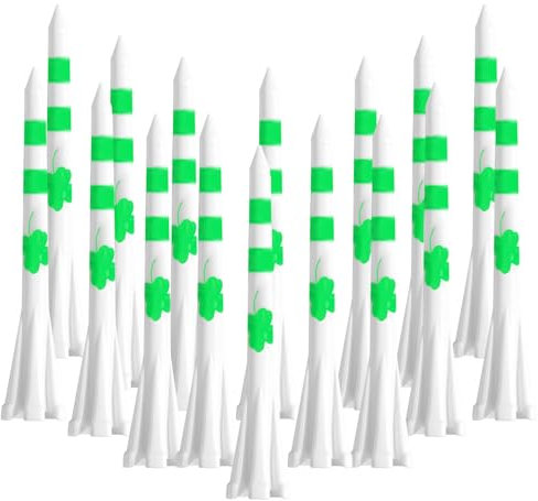 FINGER TEN Golf Tees Plastic Unbreakable 2 3/4 3 1/4 Inch Value 50 Count, 83mm 70mm Tee Durable Pro Upgrade Step Up Long Premium Color White Blue Orange Green Mixed (Beige, 3 1/4 Inch(83mm)