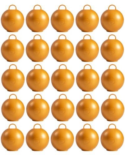 Gold Round Bubble Balloon Weights - Pack of 25
