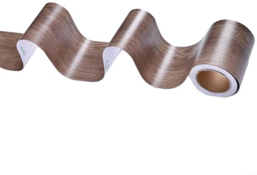 WIIYENA Wandverkleidung, Holzmaserung, Sockelleiste, Taille, Türrahmen, Aufkleber, wasserdicht, PVC, Fensterbank, dekorative Zierleiste für Heimdekoration (gelbes Teak)