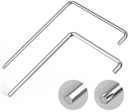 Ancable Fenster Einstellwerkzeug Set - gebogener 4mm Sechskant und Torx TX15 für vielseitige Justierung von Fensterbeschlägen