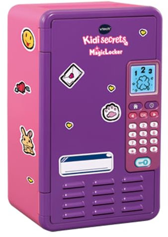 VTech KidiSecrets Magic Locker Rose, Coffre-Fort interactif avec Code Secret, y Compris 3 Jeux éducatifs, Autocollant pour Personnaliser Le verrou, Langue Italienne, Piles incluses, 6-12 Ans