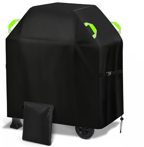 Gucass Funda Barbacoa Exterior Impermeable, 420D Oxford Funda Protectora para BBQ Cover 90x70x110 cm, Resistente Cubierta para Barbacoa de Gas, Anti-Viento/Anti-Polvo/Anti-Humedad/Anti UV
