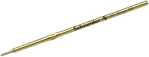 Schneider 7519 Silver 75 M Kugelschreibermine (Strichstärke M, Schreibfarbe Silber) 10er Packung