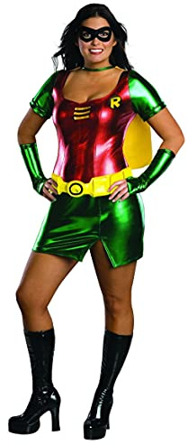 Rubies Robin Plus Size Ladies Fancy Dress Comic Book Superhero Womens XL UK 14-16 Costume Outfit Halloween