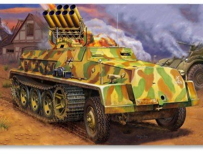 Bronco Models CB35070 - Modellbausatz 15 cm Panzerwerfer 42, Zehnling auf SWS