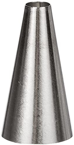 Ibili 250008 Douille de pâtisserie forme ronde lisse 8 mm, Argent
