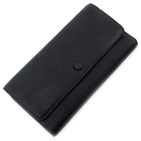 Fossil GELDBÖRSE - Abbot Leather Clutch mit Handyfach - Black