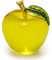 H&D Crystal Apple Paperweight Art Glass Apple Collectible Figurines Home Decoration (Yellow)