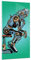 Bilder auf Glas 55x100cm Glasbild Roboter Illustration Karikatur Comic Groß Wanddeko Bild im Glas Schlafzimmer Küche Deko Wandbilder Dekoration Wohnzimmer Modern Wand Kunstdruck Art GPA55x100-3194